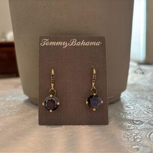 Tommy Bahama Gold and Deep Purple Drop Earrings